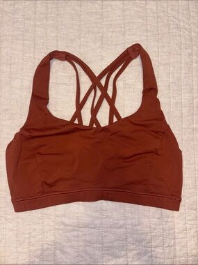 lululemon athletica Rust Brown Strappy Sports Bra